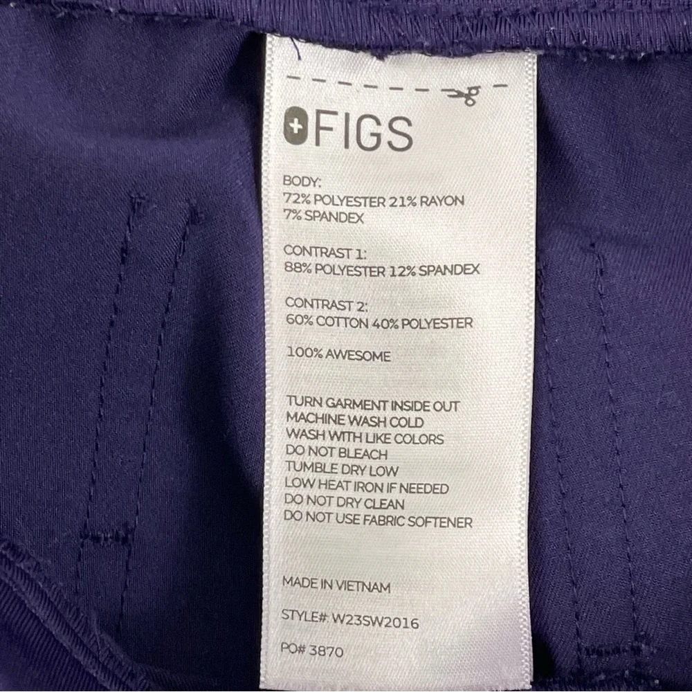 FIGS‎ Technical Collection XXS Zamora Jogger Scrub Pants Royal Blue